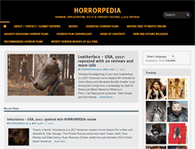 Tablet Screenshot of horrorpedia.com